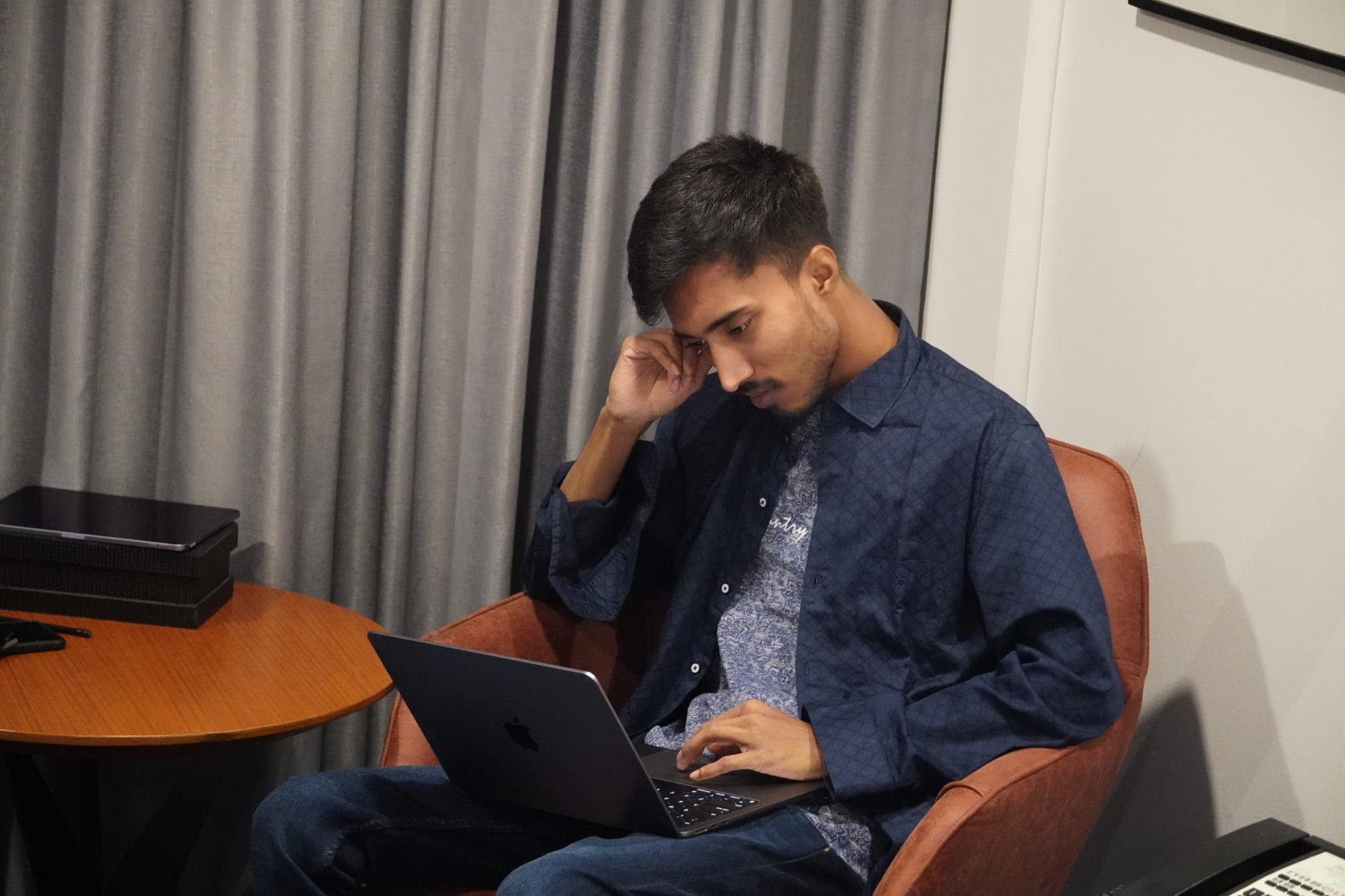 Abdullah Babu working